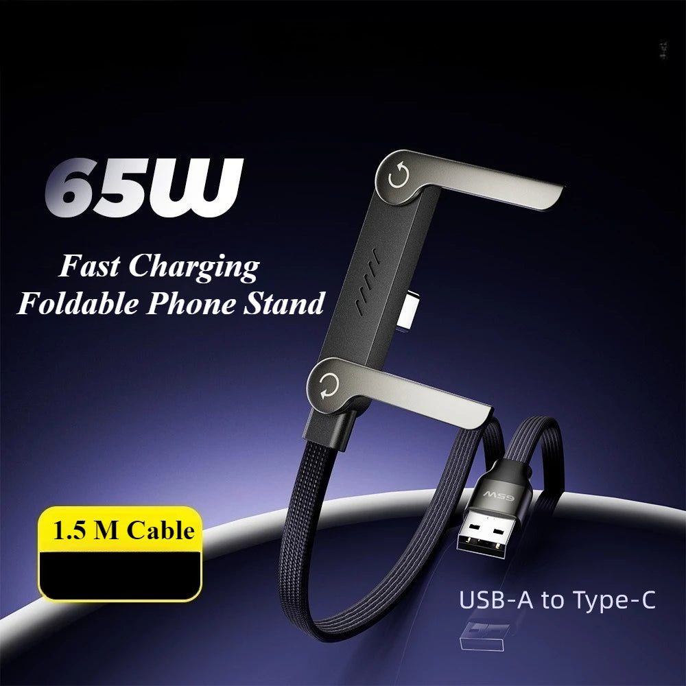 Charge rapide 65W –USB vers Type-C  Support ,rotatif  et ajustable pour téléphone et tablette