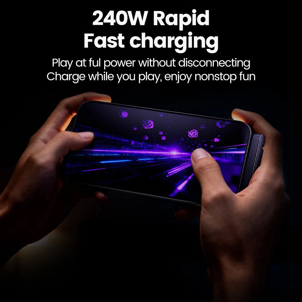 charge rapide 240W, câble coudé, Type-C vers Type-C, compatible Xiaomi, Samsung, OnePlus.